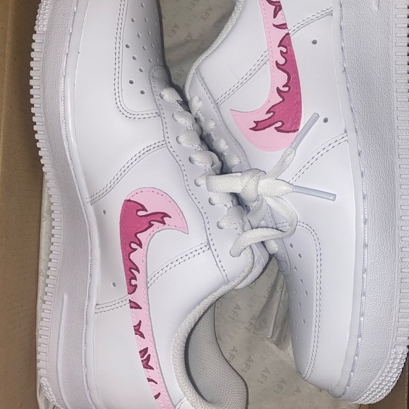 Nike Shoes - Pink Flame Custom Air Force 1